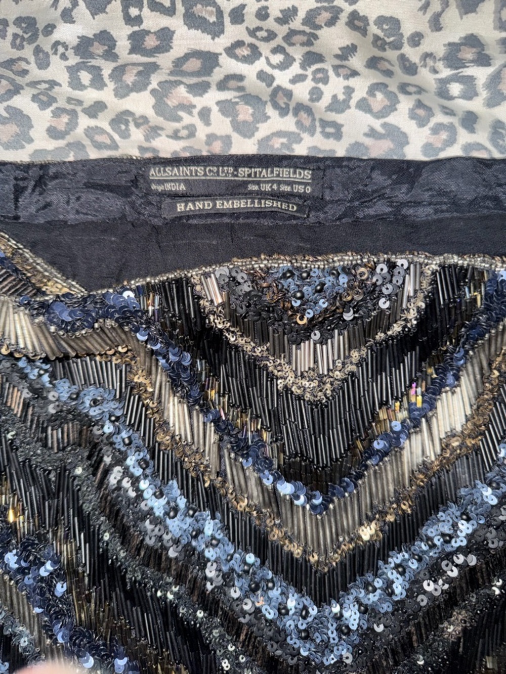 AllSaints Spitalfields Hand-Embellished Skirt